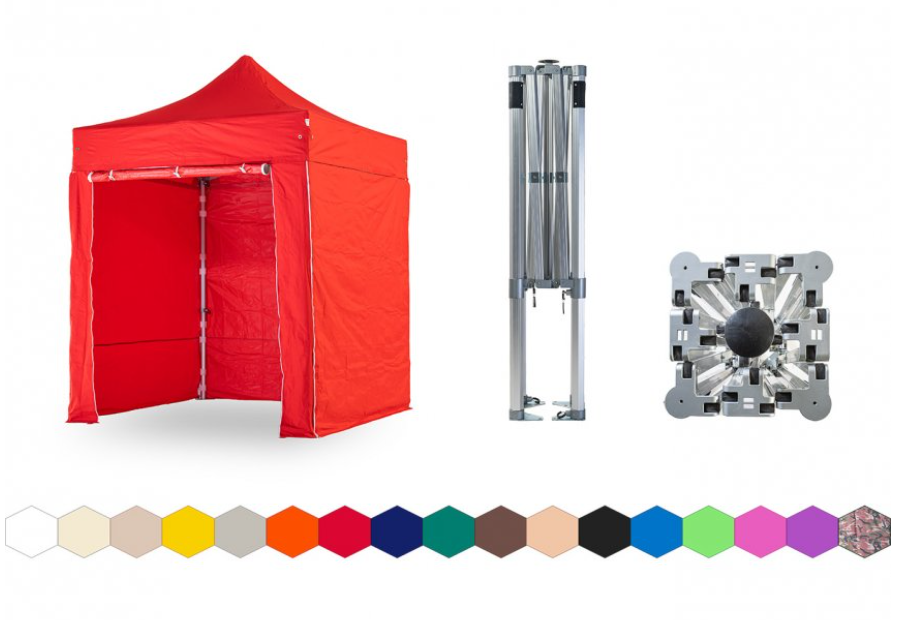 Zahradní nůžkový párty stan 2x2 m TENTino BIG HEXAGON