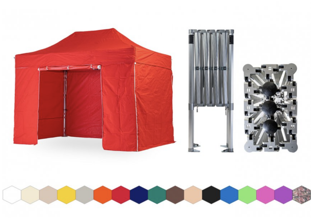 Zahradní nůžkový párty stan 2x4 m TENTino BIG HEXAGON